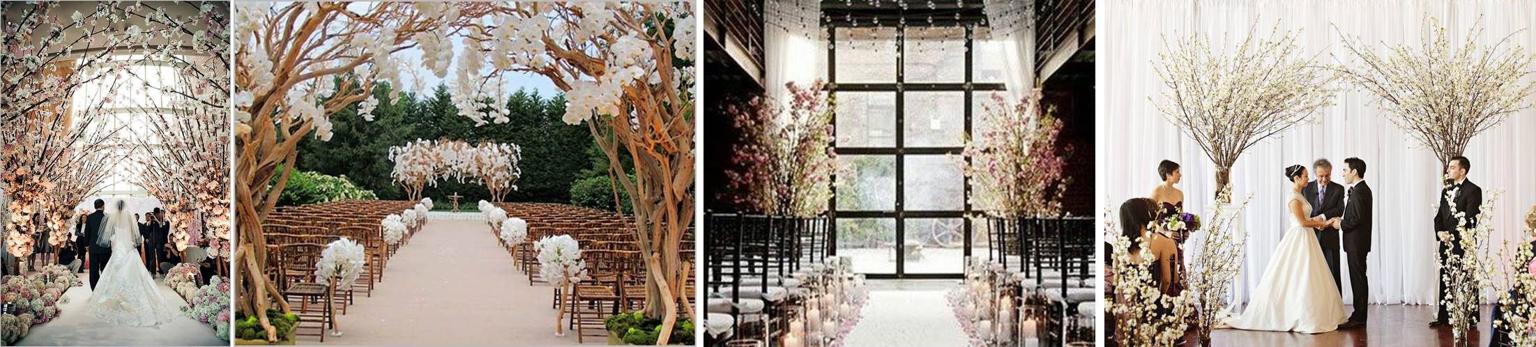 Оформление выездной регистрации ветками